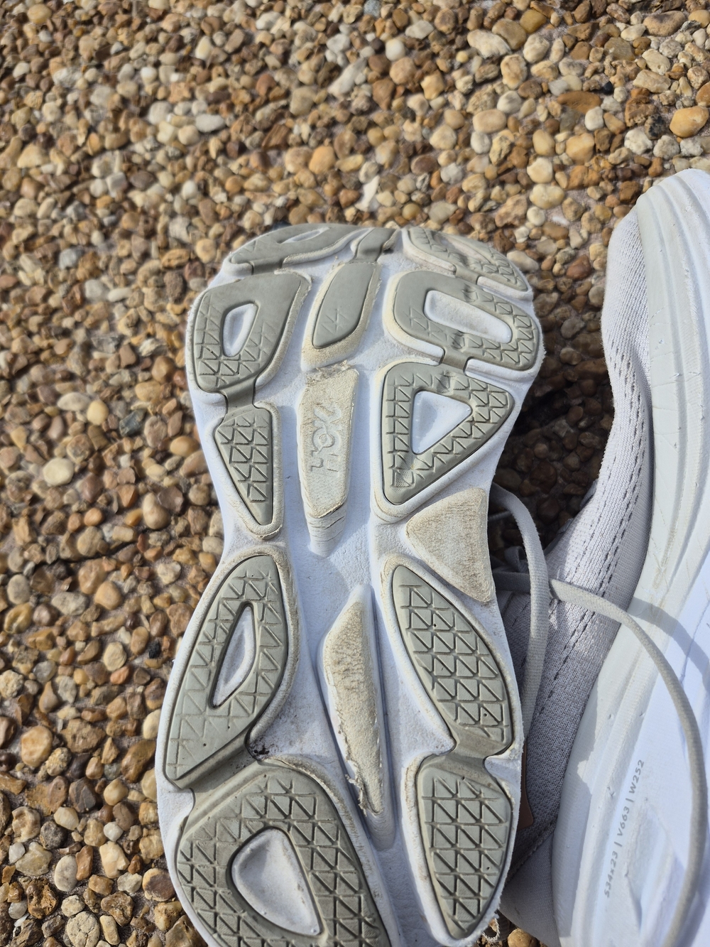 Hoka One One Women's Running Shoes - Light Gray with Coral Accents - Picture 9 of 12